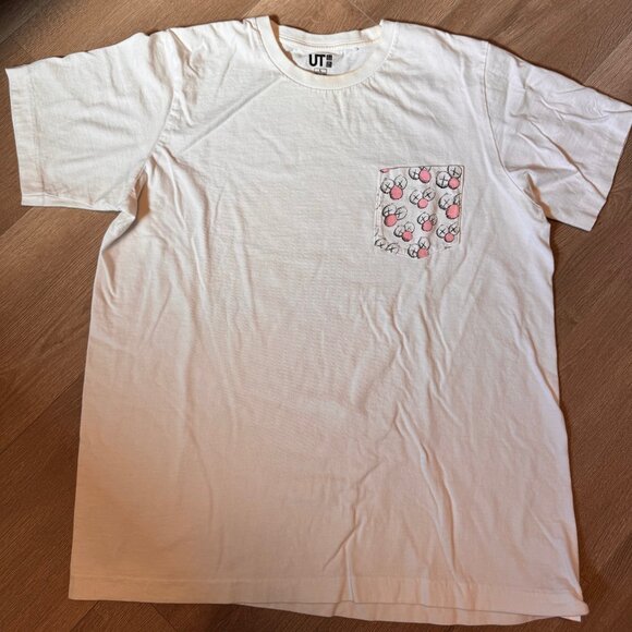 T-shirt Kaws X Uniqlo BFF Rayé Bleu - Taille M - Neuf Avec étiquettes